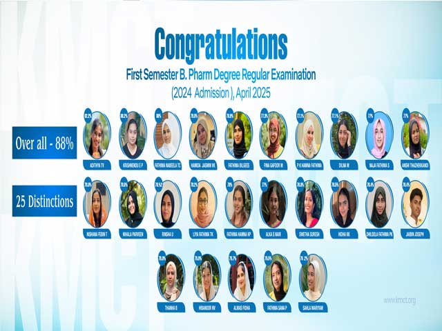 Our Toppers in the 1st-Semester BPharm Degree Examination
